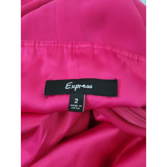 Y2k Express 100% Silk Ruched Ruffle Halter Top Size 2 Pink Barbie Fairy Coquette - Picture 6 of 11